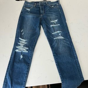 American Eagle High Rise Stretch Jeans Ripped